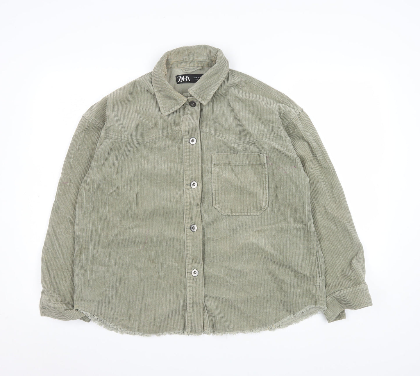 Womens UK Size XS Zara Green Basic Jacket