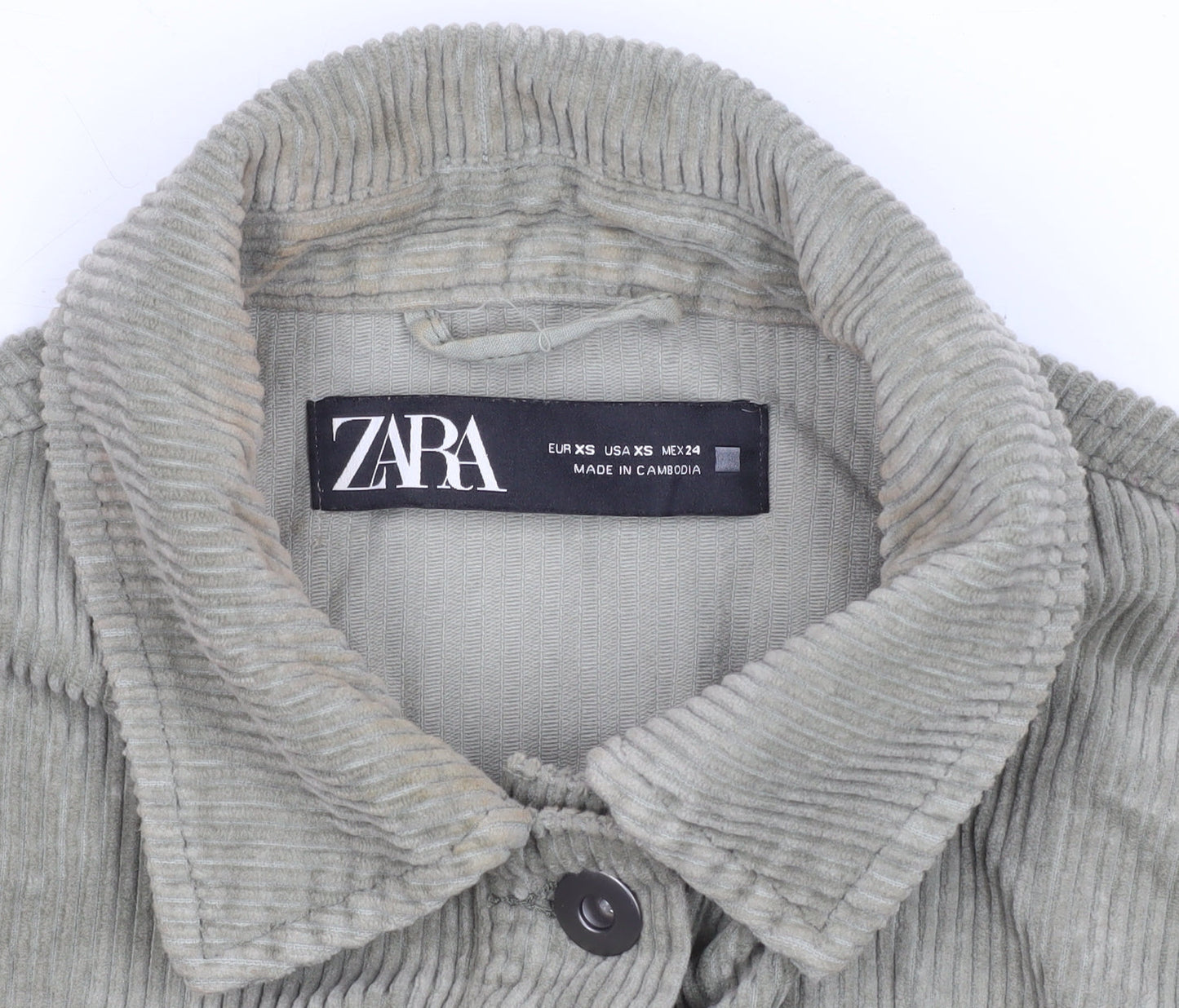 Womens UK Size XS Zara Green Basic Jacket