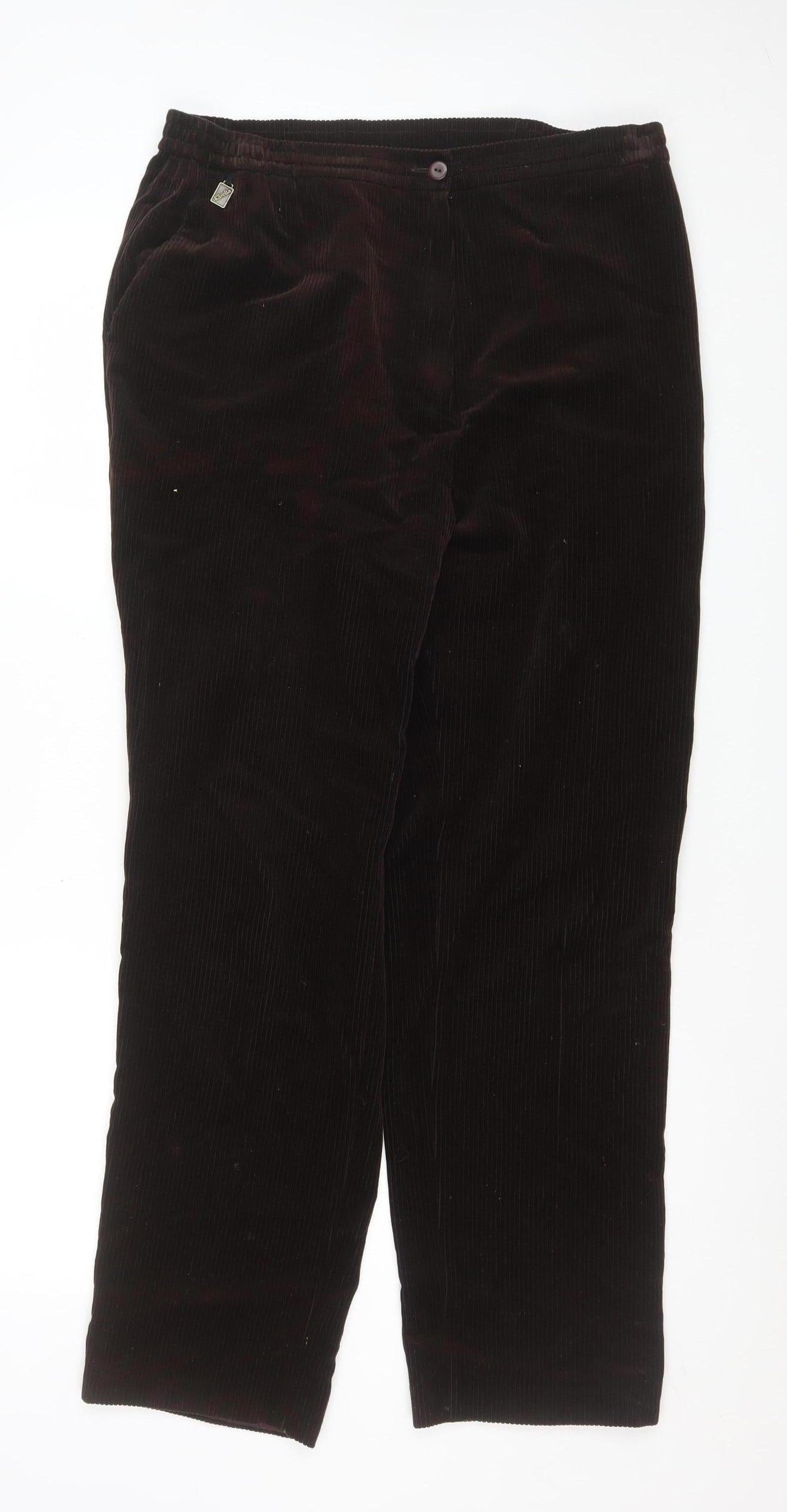 Mens UK Size L Finn Karelia Regular Fit Casual Brown Trousers