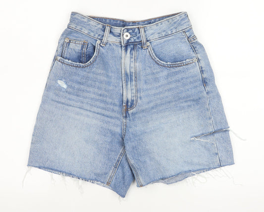 Womens UK Size 8 Stradivarius Relaxed Fit Cut-Off Shorts
