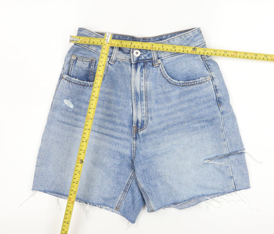 Womens UK Size 8 Stradivarius Relaxed Fit Cut-Off Shorts