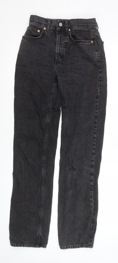 Womens UK Size 8 ASOS Regular Fit Straight Black Jeans