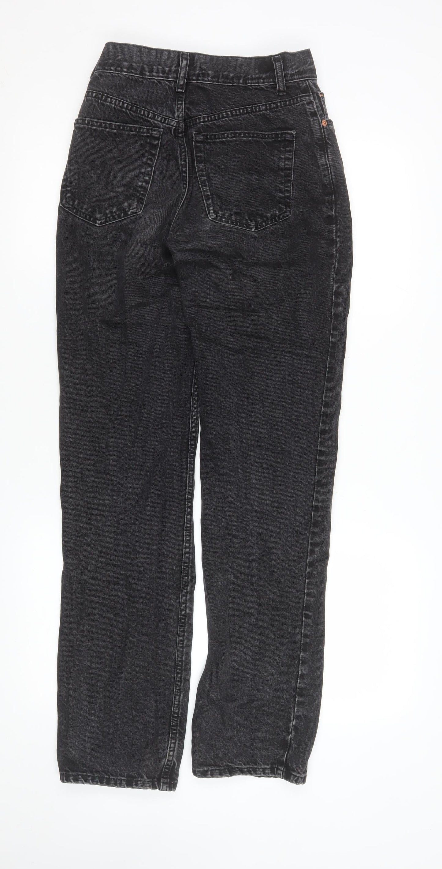 Womens UK Size 8 ASOS Regular Fit Straight Black Jeans