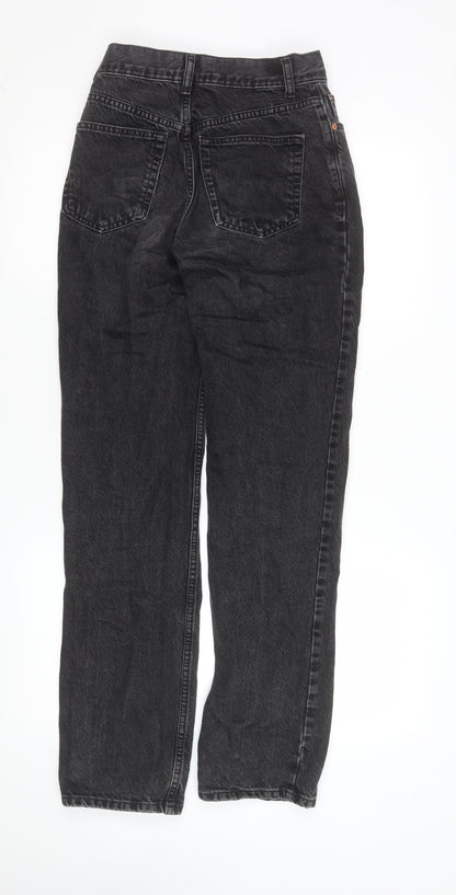 Womens UK Size 8 ASOS Regular Fit Straight Black Jeans