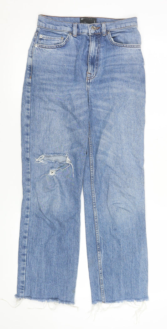 Womens UK Size 8 ASOS Regular Fit Straight Blue Jeans