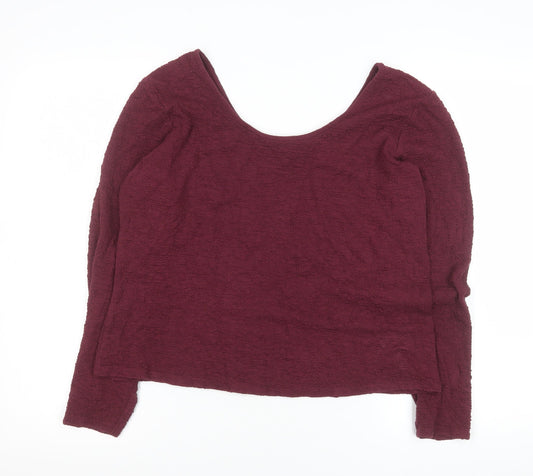 Womens UK Size L Gallery Red Basic Blouse