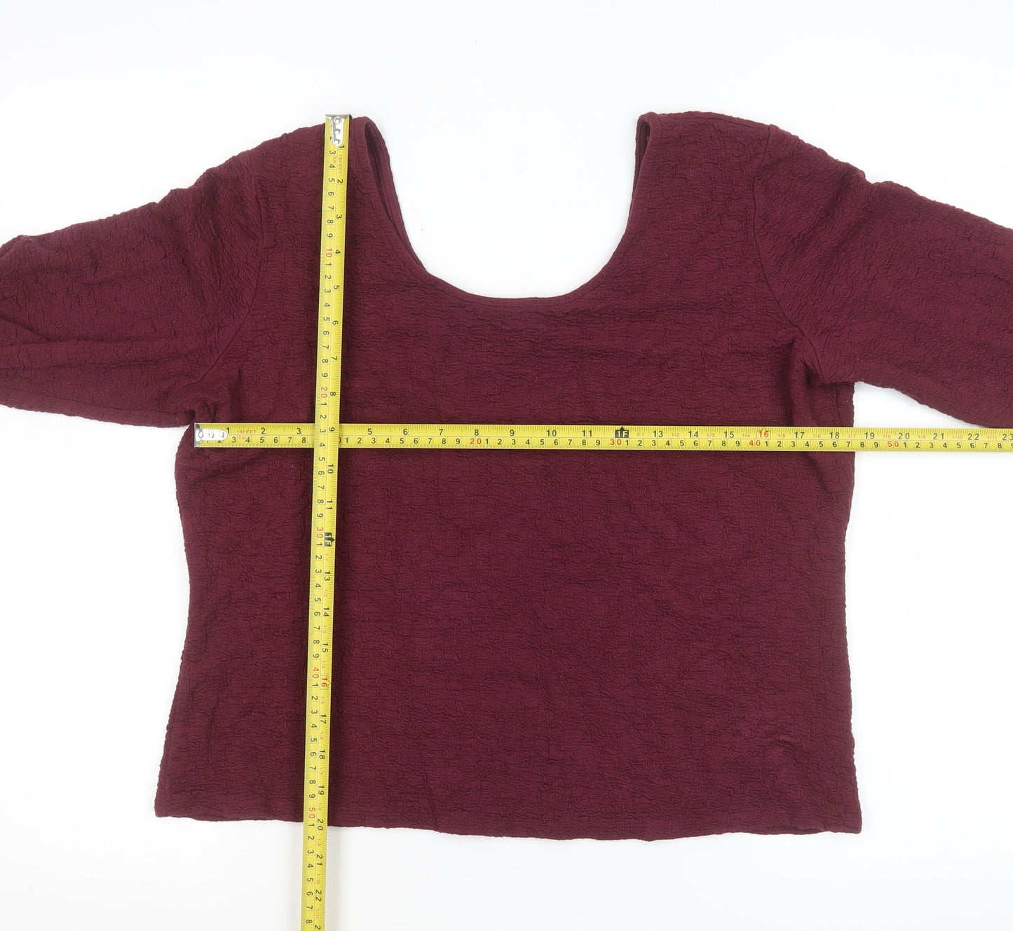 Womens UK Size L Gallery Red Basic Blouse