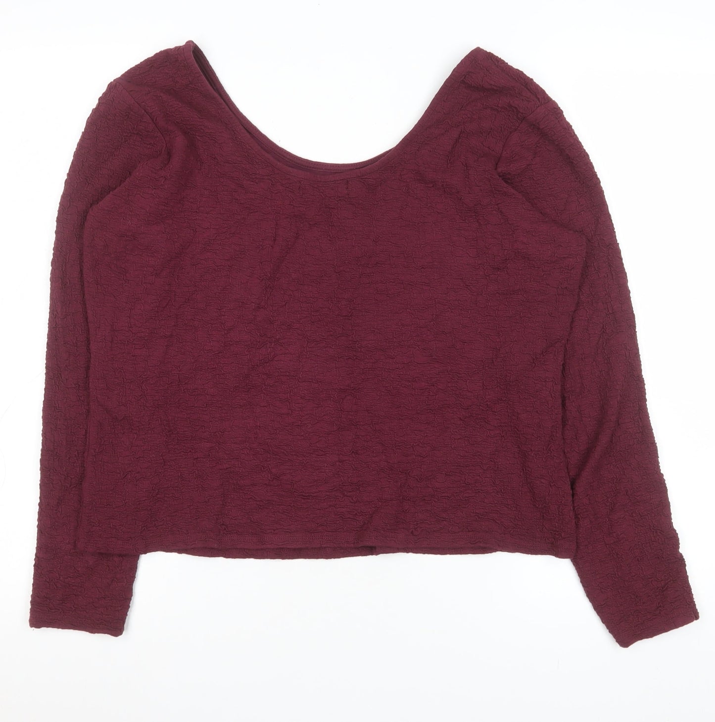 Womens UK Size L Gallery Red Basic Blouse