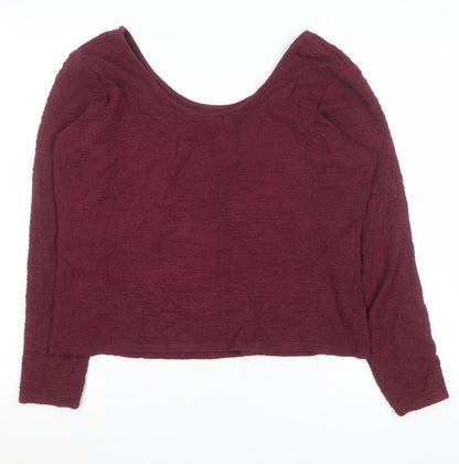 Womens UK Size L Gallery Red Basic Blouse