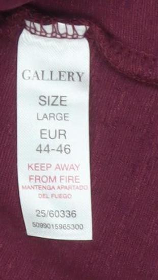 Womens UK Size L Gallery Red Basic Blouse