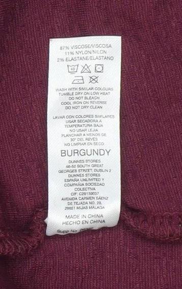 Womens UK Size L Gallery Red Basic Blouse