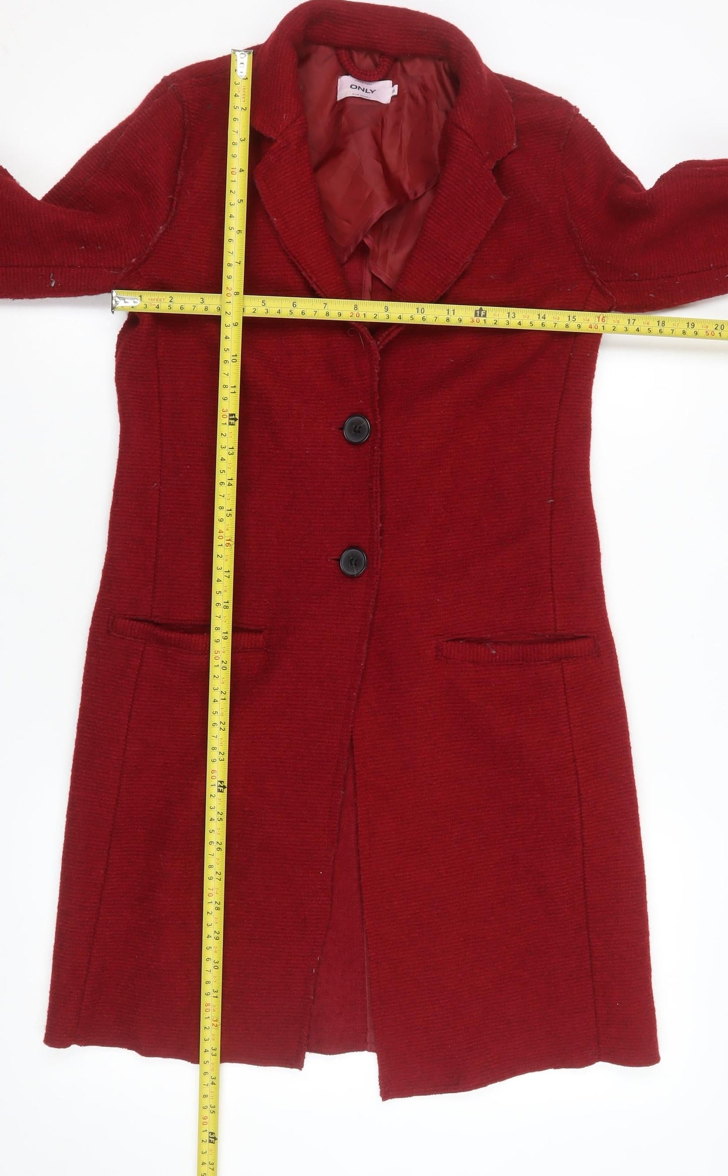 Womens UK Size S Only Red Overcoat