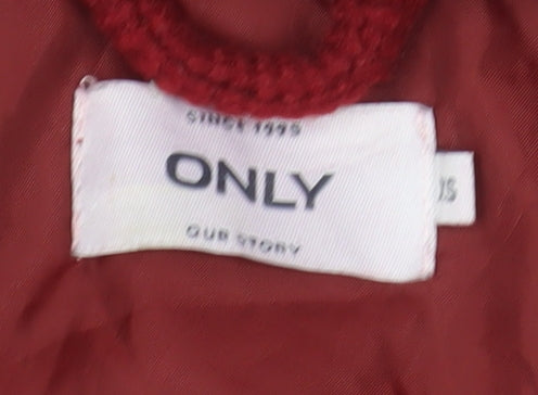 Womens UK Size S Only Red Overcoat