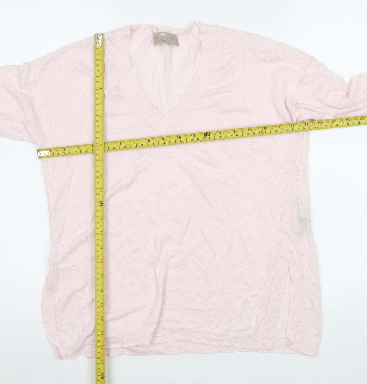 Womens UK Size S Paul Costelloe Living Studio Pink Basic Blouse