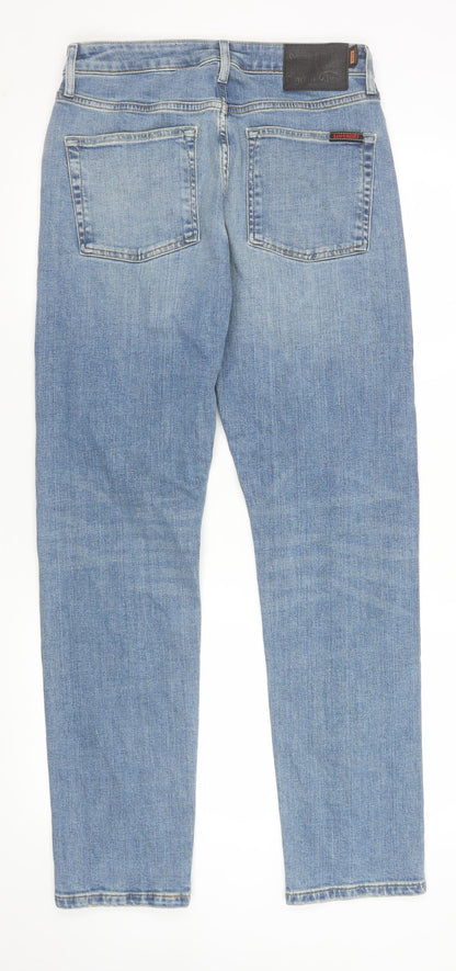 Mens UK Size M Superdry Regular Fit Straight Blue Jeans