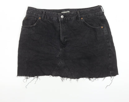 Womens UK Size 16 Topshop Mini Denim Skirt