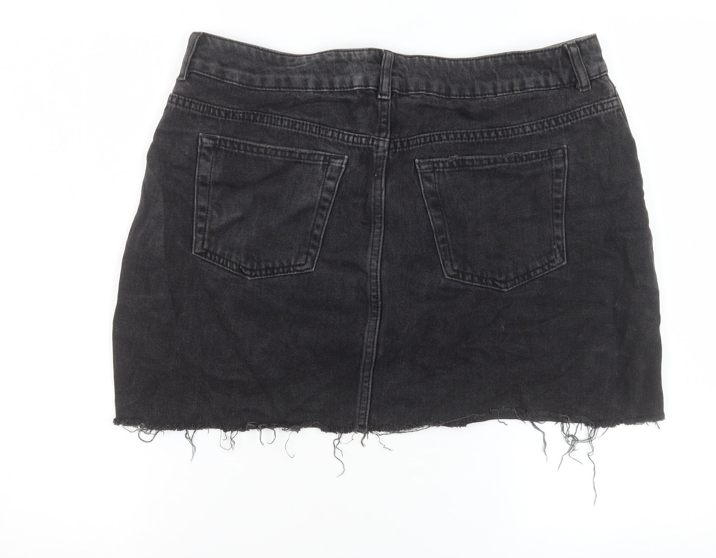 Womens UK Size 16 Topshop Mini Denim Skirt