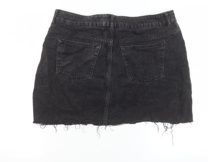 Womens UK Size 16 Topshop Mini Denim Skirt