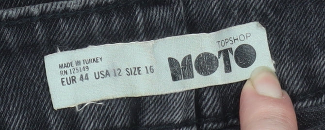 Womens UK Size 16 Topshop Mini Denim Skirt