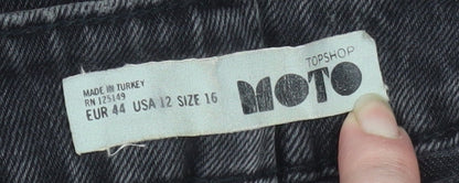 Womens UK Size 16 Topshop Mini Denim Skirt