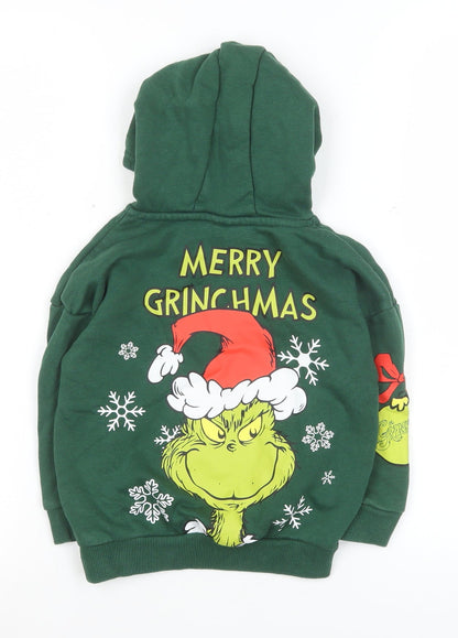 Boys UK Size 3-4 Years Primark Green Pullover Hoodie