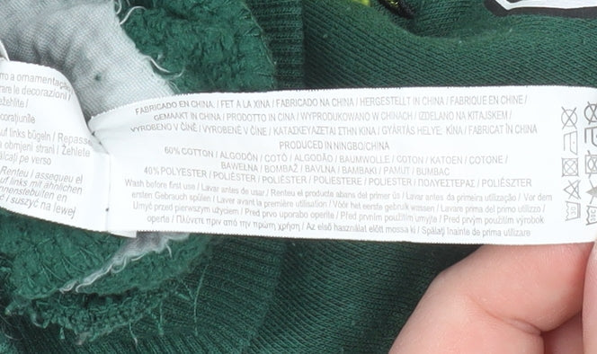 Boys UK Size 3-4 Years Primark Green Pullover Hoodie