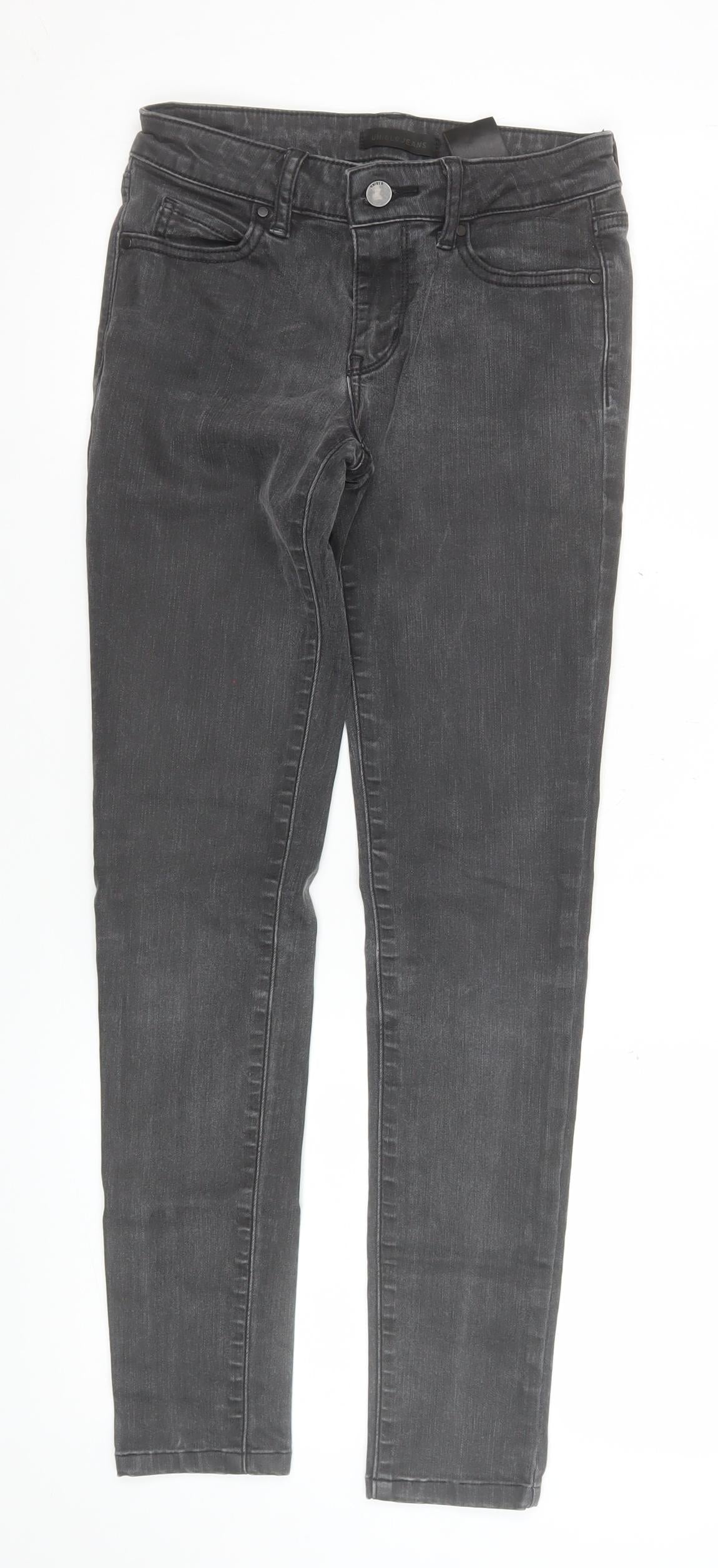 Womens UK Size 22 Uniqlo Slim Fit Skinny Grey Jeans