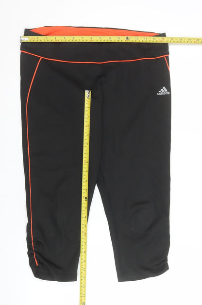 Womens UK Size L adidas Slim Fit Capri Black Leggings