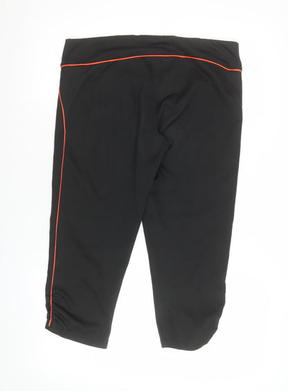 Womens UK Size L adidas Slim Fit Capri Black Leggings