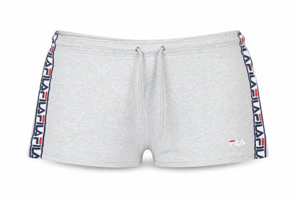 Fila Womens Grey L Shorts Drawstring Jersey Activewear
