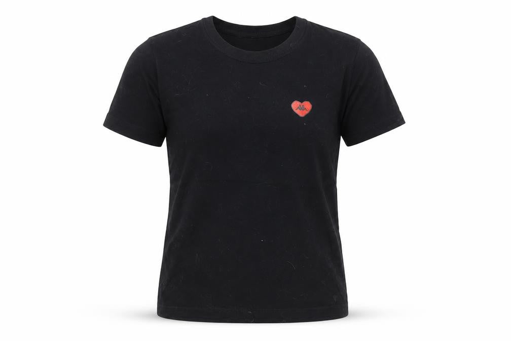 Womens UK Size XS Kappa Black Basic T-Shirt