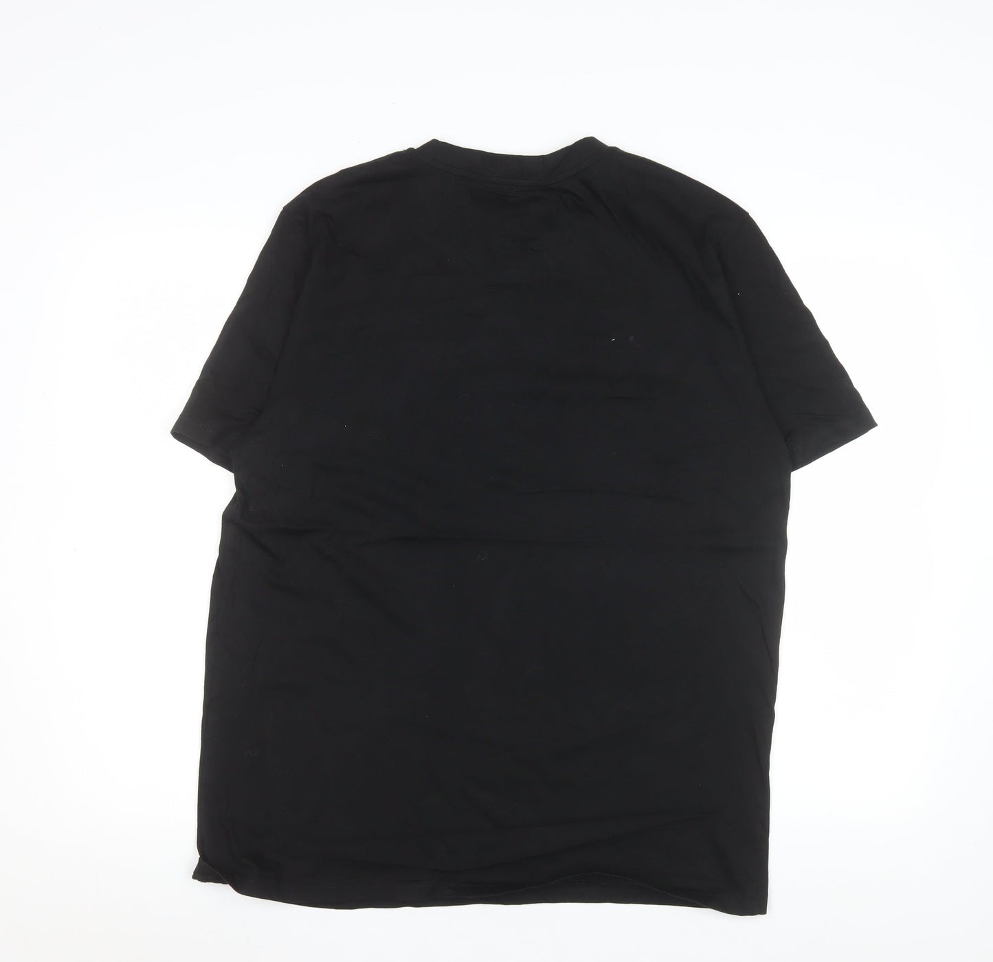 Mens UK Size L Worn Free Black  T-Shirt