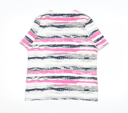 Womens UK Size L Les Collections Mat Multicoloured Basic T-Shirt