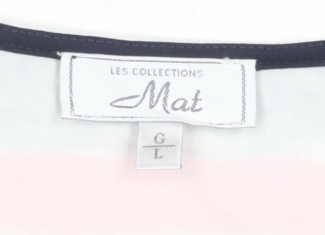 Womens UK Size L Les Collections Mat Multicoloured Basic T-Shirt