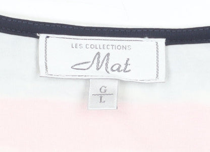 Womens UK Size L Les Collections Mat Multicoloured Basic T-Shirt