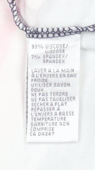 Womens UK Size L Les Collections Mat Multicoloured Basic T-Shirt