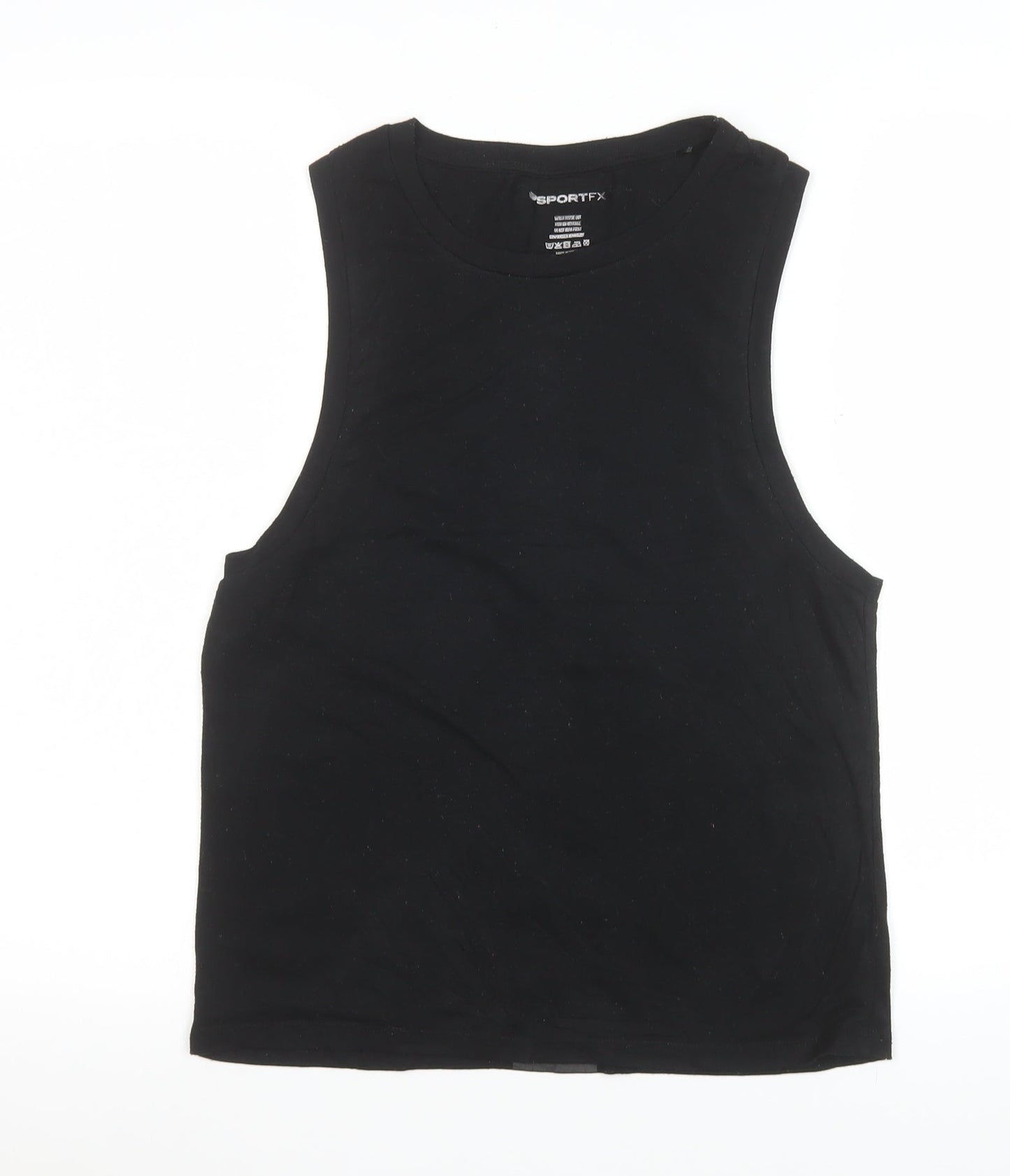 Womens UK Size 8 SPORTFX Black Gym & Training Yoga Running & Jogging Tank