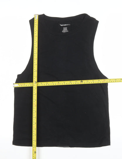 Womens UK Size 8 SPORTFX Black Gym & Training Yoga Running & Jogging Tank