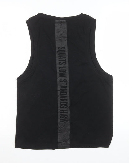 Womens UK Size 8 SPORTFX Black Gym & Training Yoga Running & Jogging Tank