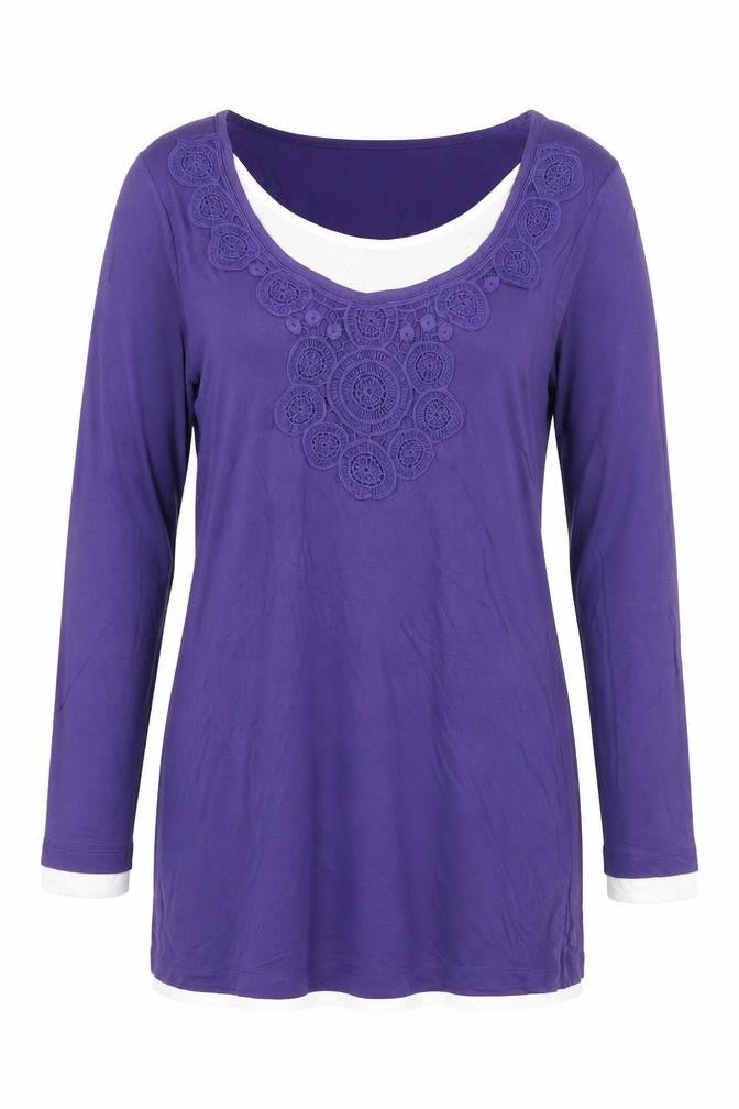 Womens UK Size 14 Kaleidoscope Purple Tunic Blouse