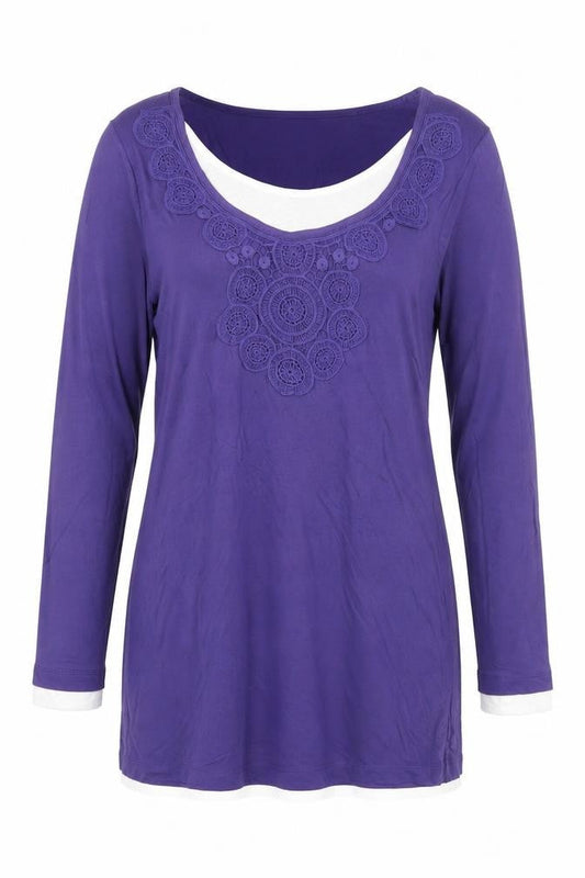 Womens UK Size 14 Kaleidoscope Purple Tunic Blouse