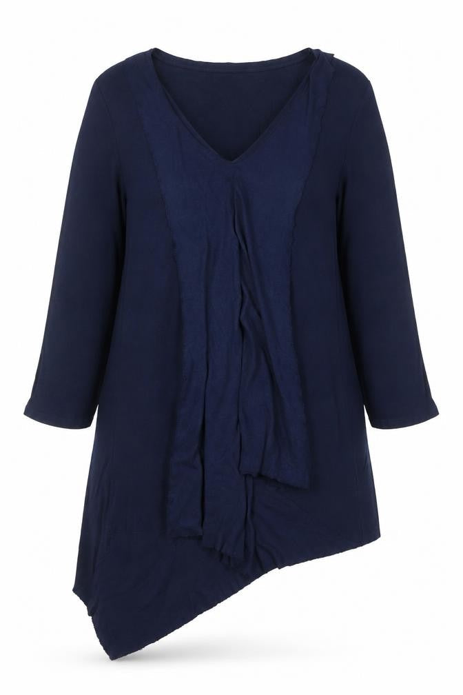 Womens UK Size XL Cable & Gauge Blue Tunic Blouse