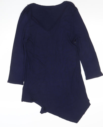 Womens UK Size XL Cable & Gauge Blue Tunic Blouse