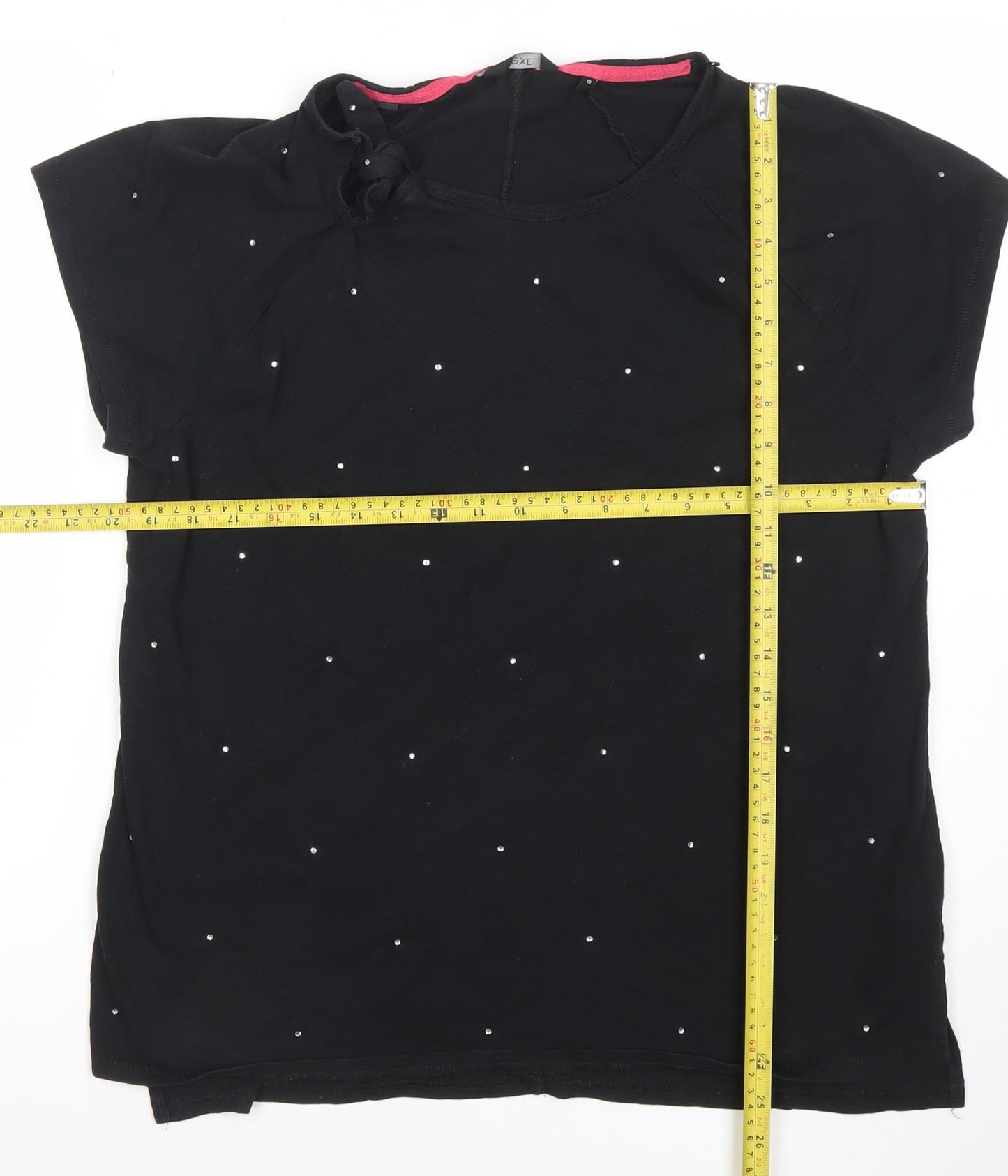 Womens UK Size 18 NEXT Black Basic T-Shirt