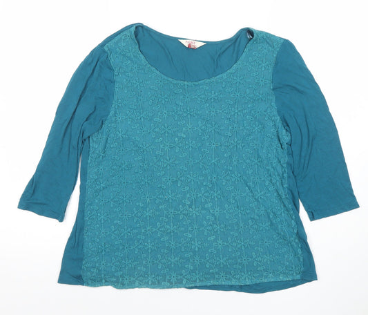 Womens UK Size 10 Palmer Blue Tunic Blouse
