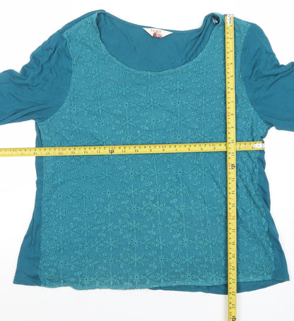 Womens UK Size 10 Palmer Blue Tunic Blouse