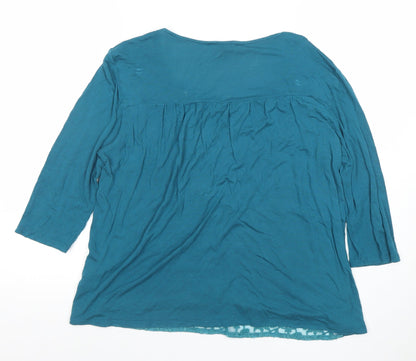 Womens UK Size 10 Palmer Blue Tunic Blouse