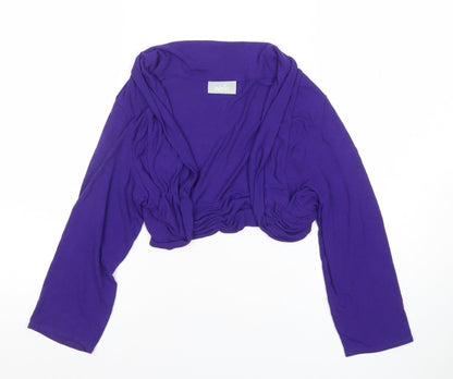 Womens UK Size XL Wallis Purple Cropped Blouse