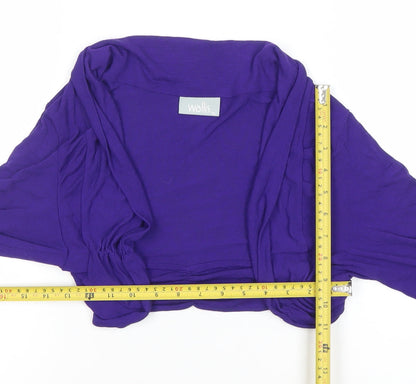 Womens UK Size XL Wallis Purple Cropped Blouse