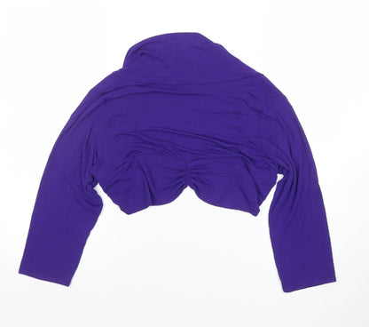 Womens UK Size XL Wallis Purple Cropped Blouse